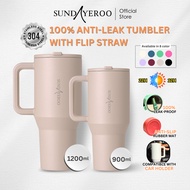 SUNDAYEROO Sand Stone Tumbler Tahan Sejuk Panas Bottle Leak Proof Stainless Steel Tumbler Cup Holder