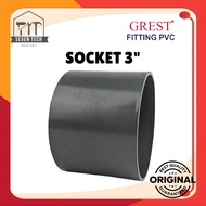GREST SOCKET CONNECTION / SOCKET GREST 3" FITTING PVC SOCKET PIPE CONNECTION 3" AW GREST