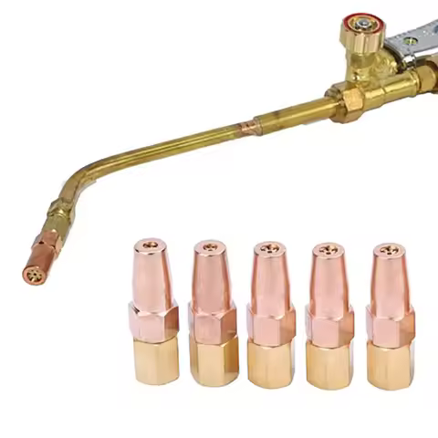 Pure Copper Acetylene Propane Gas Welding Nozzle H01-6, H01-12, H01-20 Plum Blossom Welding Nozzle