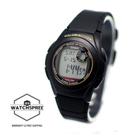[Watchspree] Casio Men's Black Resin Strap Watch F200W-9A