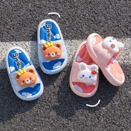 sandal budak lelaki sandal budak perempuan Summer Children's Slippers Cartoon Comfortable Crown Bear