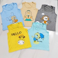 Combo 5 áo ba lỗ thun lạnh mặc mát cho bé trai bé gái từ 4-15kg cho bé từ 0-3 tuổi