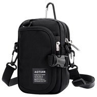 AOTIAN Mens Small Shoulder Bag Waterproof Portable Casual Travel Card Bag Anti-Theft Male Mini Cross