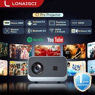 【LONAISCI】 C1 Pro Projector Home 4K HD Intelligent Projector Portable Outdoor Mobile Cinema Electric