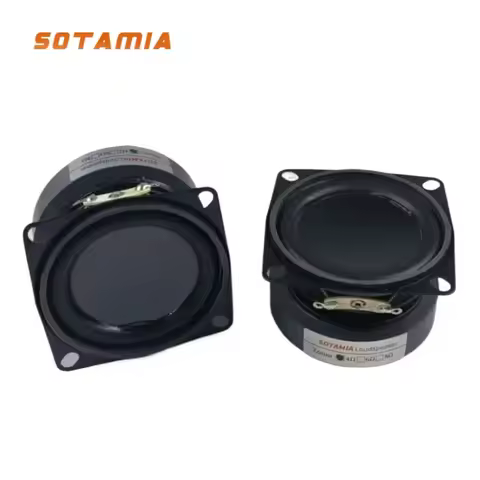 SOTAMIA 2Pcs 2 Inch Full Range Speaker 4 Ohm 10W Rubber Side Music Audio Power Loudspeaker DIY Porta