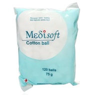 Ready Medisoft Cotton Ball - 120 Ball Cotton Ball - Blue Packaging Round Cotton