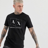 100% original Armani Exchange & AX Men T shirt Cotton casual round neck black and white short-sleeve