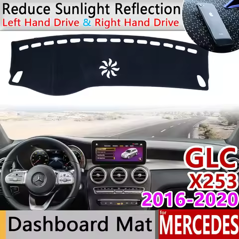 for Mercedes Benz GLC Class Coupe X253 C253 Anti-Slip Mat Dashboard Sunshade Dashmat Carpet Accessor