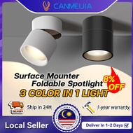 CANMEIJIA LED Downlight 110-240V Foldable Spotlight Surface Mounted Tircolor Ceiling Lights 7W 10W 15W Led Indoor Lighting Fixture for Living Room Bedroom Kitchen【🚀Ship in 24h🚀】