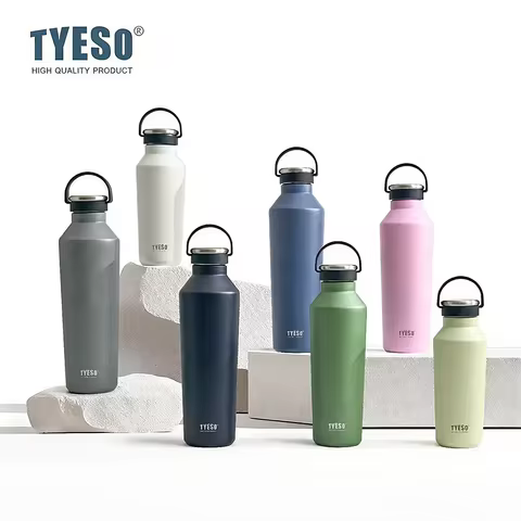 Tyeso Stainless Steel Vacuum Insulated Water Bottle Portable Durable Leak-Proof for Outdoor Sports M