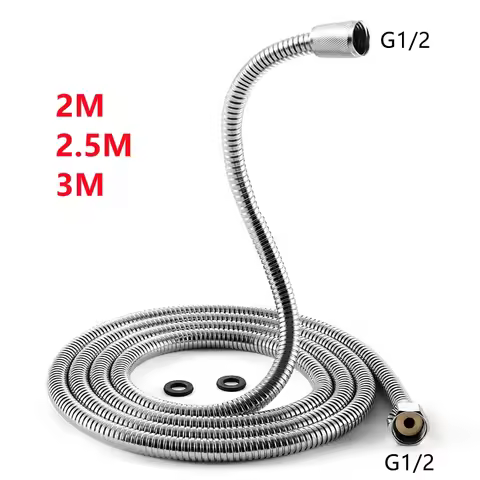 2m/2.5m/3m Shower Pipe Shower Head Water Heater 304 Stainless Steel Hose General Metal Hose Hose Wat