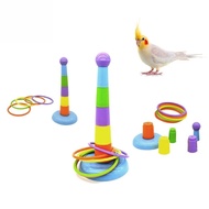 Bird Intelligence Training Toy Color Rings Toss Games Toy for Parakeet Cockatiel Budgie Training