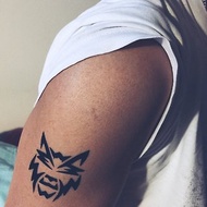 OhMyTat 手臂位置老虎獅子刺青圖案紋身貼紙 (2枚)