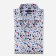 OLYMP LUXOR Shirt เสื้อเชิ้ตชายแขนสั้น พิมพ์ลาย ทรงหลวม ใส่สบาย รีดง่าย  SPRI25 เสื้อทำงาน  เสื้อเชิ