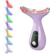 Facial Massager 7 Color Face Lift Device for Face and Neck Massage with 113°F & Vibration & Clean 3-