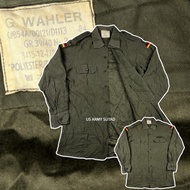 เสื้อทหาร เสื้อกระสอบ Vintage Bundeswehr Work Shirt German Army Olive Drab Field Uniform กระสอบทหาร ทหารวินเทจ มี 1ตัว สภาพตามรูป