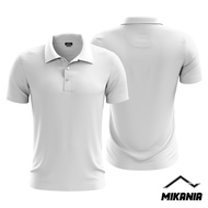 White Polo Microfiber Plain Jersey Collar Tshirt | Jersi Tshirt Microfiber Kolar Kosong Putih (UNISEX)
