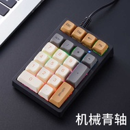 Caru Duck T21 Digital Mechanical Keyboard Green Axis Notebook External Keyboard Financial Accounting