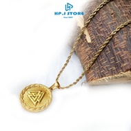 3 triangle symbol pendant and strap.