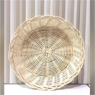 Piring Anyaman Rotan Asli 1 Lusin Berwarna / Piring Rotan Asli Berwarna 12 pcs / Piring Rotan Asli P