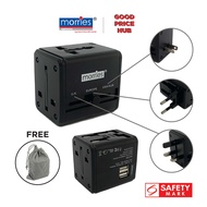 Morries Travel Adapter With 2 USB