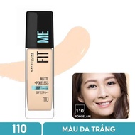 Kem Nền Kiềm Dầu Cho Lớp Nền Mịn Lì Tự Nhiên Maybelline Fit Me Matte Poreless Foundation SPF22 30ml