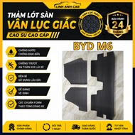 BYD M6 high-quality black hexagonal floor mats - standard cut byd m6 car form