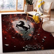 Famous Super F1 Karpet Ferrari Logo Carpet Horse Branded Car Logo Design Floormat Room Home Decorati