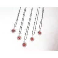 Birthstone Necklace 12 Months Birthstone Charm Pendant July Necklace