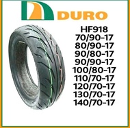 DURO TUBELESS TYRE HF918 17'70/90, 80/90, 90/80, 90/90, 100/80, 110/70, 120/70, 130/70, 140/70