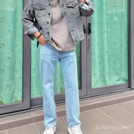 D-002 JEANS LOOSE FIT CASUAL STYLE DENIM UNISEX (LOOSE FIT) Jeans Denim Unisex dengan Gaya Kasual da