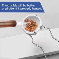 [MAKY] 25.5CM Stainless Steel Crucible Tong Crucible Clamp Crucible Pliers White Gold Bowl Melting G