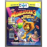 MADAGASCAR 3 - EROPE'S MOST WANTED (3D BLURAY + NORMAL BLURAY ORIGINAL)