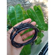 gelang akar bahar hitam ukir naga/akar bahar hitam bercabang ukir naga