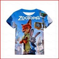 GC1 Zootopia 2 kids adults T-shirt 110cm-6XL cartoon NICK JUDY short sleeve top CG1