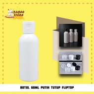 BABEE 60ML FLIPTOP WHITE PLASTIC BOTTLE / 60ML BOTTLE / REFILLABLE BOTTLE