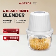 MEEVIDA Mini USB Electric Food Chopper Garlic Chopper Kitchen Blender Mixer Vegetable Meat Chilli Gr