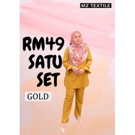 RM49 SUIT ALAINA MOM BY MZ TEXTILE bf menyusu wuduk friendly muslimah labuh baju seluar set Plus size 2xl 3xl DEWASa