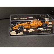 [Ready Stock Single Unit] 1/43 MINICHAMPS McLaren MP4-21 2006 Seasonal Test Car, Orange Papaya Orang