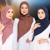 Tudung Instant Bawal Lazy Travel Mosscrepe | Best Selling