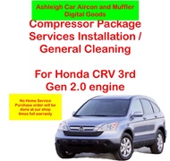 Honda CRV 3rd gen 2.0 Compressor Package Services Installation Digital Goods Voucher Car Aircon parts filter drier expansion valve freon flushing cleaning evaporator condenser
