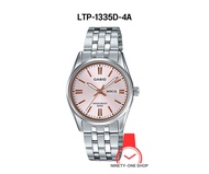 CASIO นาฬิกาข้อมือผู้หญิง ของแท้ 100% รับประกัน 1 ปี มีใบรับประกัน กันน้ำ บอกวัน-วันที่ LTP-1335D-1A
