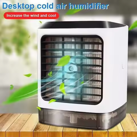 2 In 1 Cooler Fan Portable Humidifier Fan AIr Conditioner Household Small Air Cooler USB Electric Fa