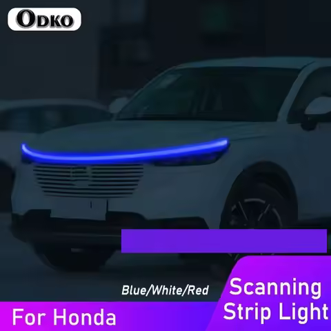 59 inches DRL LED Strip Car Hood Light For Honda Civic City Vezel Pilot FIT Accord CRV Scanning Dayt