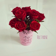 Bunga mawar merah flanel / Bunga Flanel