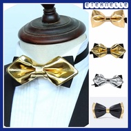 High Quality Men Bow Tie Black Gold Color Male Leather PU Butterfly Tie Formal Suit Wedding Groom Ti