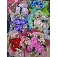 Handmade roses bouquet 3 stalks