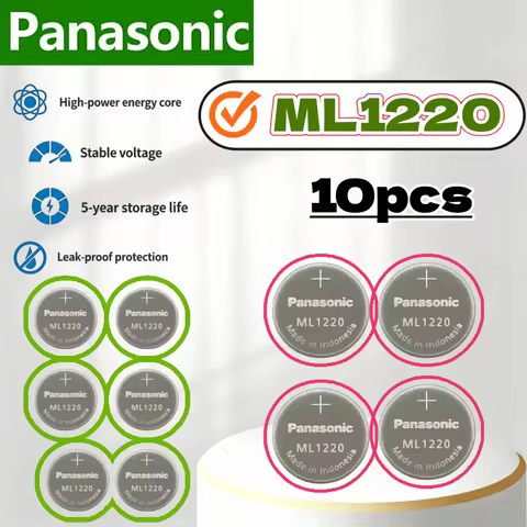 10PCS Original Panasonic ML1220 rechargeable 3V button cell battery replacing CR1220 in RTC motherbo