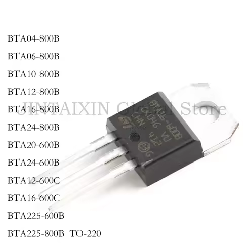 10PCS BTA24-800B TO-220 BTA24-800 BTA16-800B BTA04 BTA06 BTA10 BTA12 BTA24 BTA225 -800B BTA20 BTA24