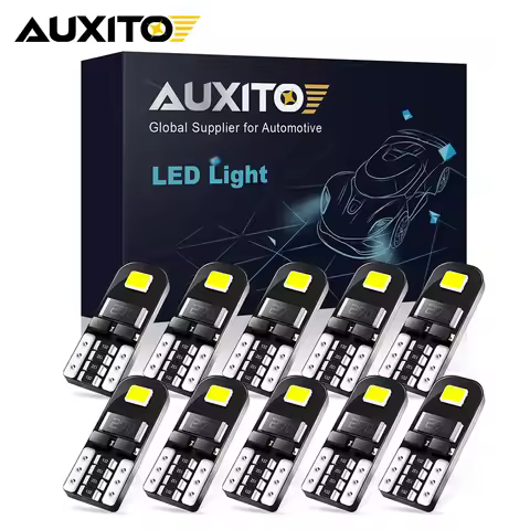 AUXITO 10Pcs T10 W5W Led Bulb Auto Interior Lights 12V 6000k Led Trunk Dome Lamp For Audi A6 C5 A1 A